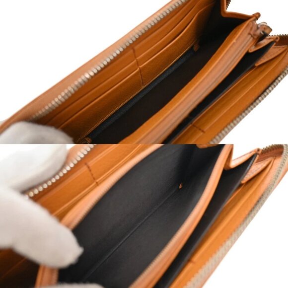 GUCCI Logo Interlocking GG Tassel Long Zipper Wallet Leather Orange GHW - Picture 14 of 14